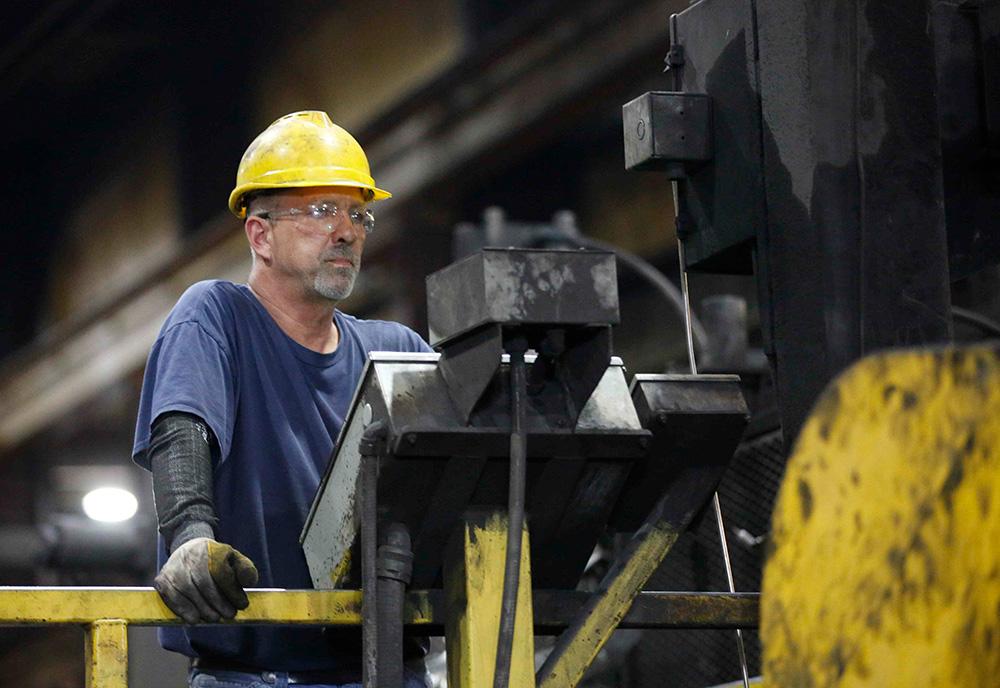 Bull Moose Employee at a plant